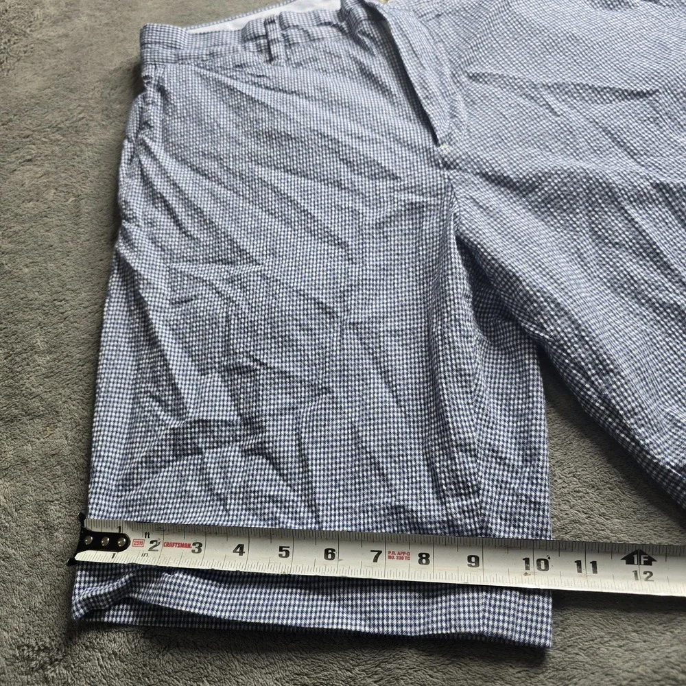 Polo Ralph Lauren Shorts Men 30 (32) Blue White Check Stretch Classic Flesh Pony